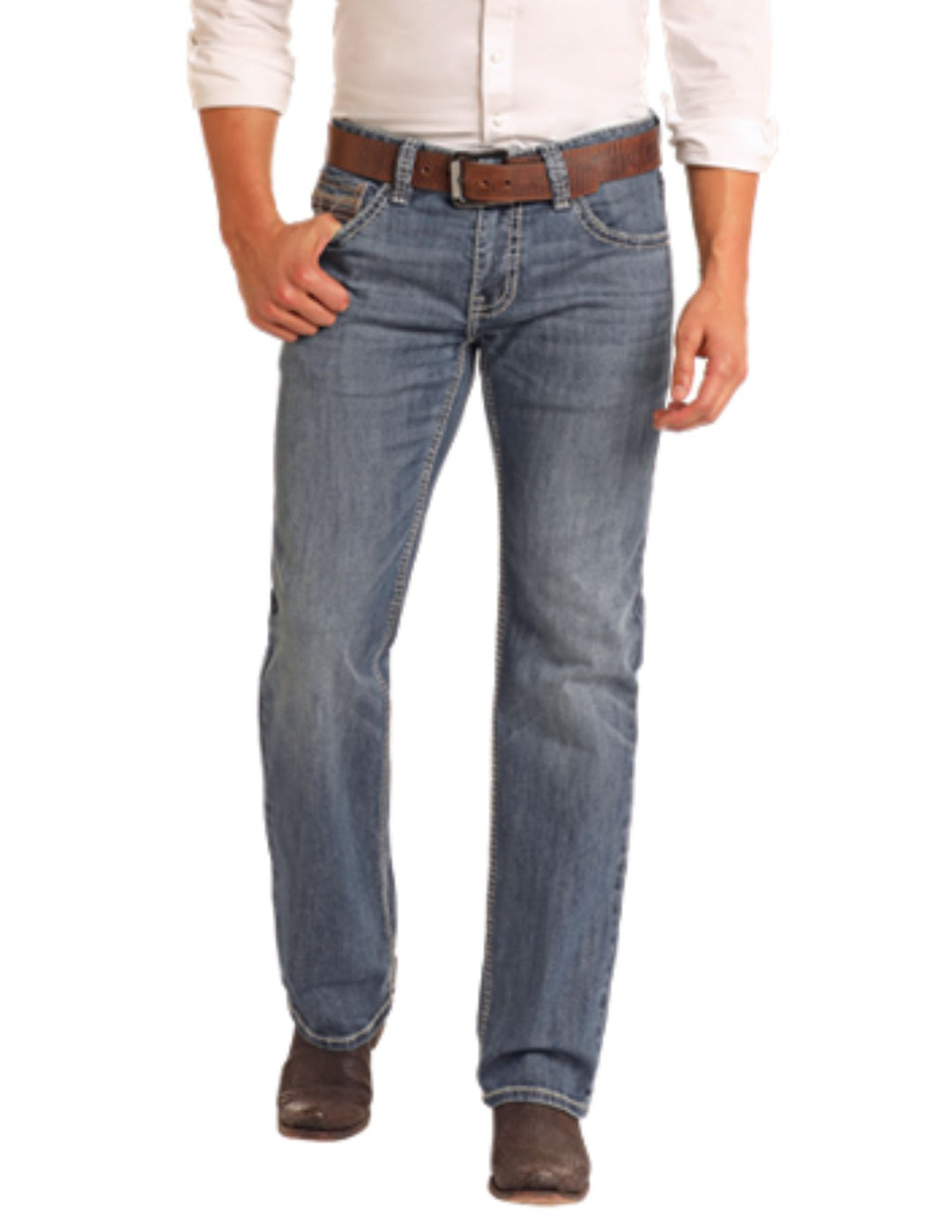 Panhandle Mens Medium Vintage Pistol Straight Leg Jeans – Texas Boot ...