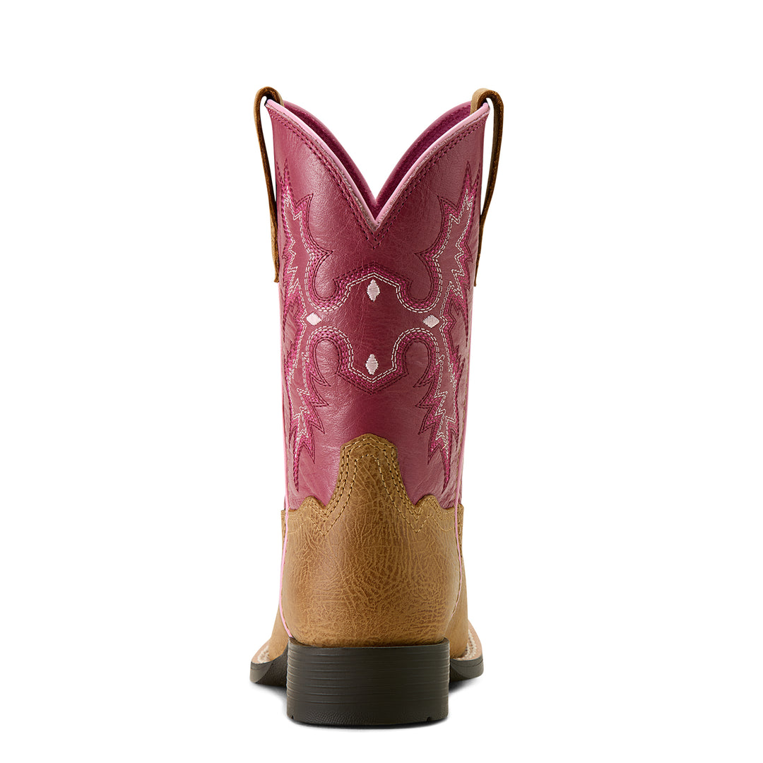 Ariat Girls Tombstone Wide Square Toe Western Boots