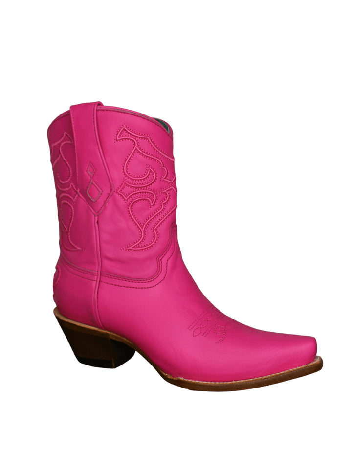 Corral Womens Fuchsia 8.5"  Embroidery Ankle Boots