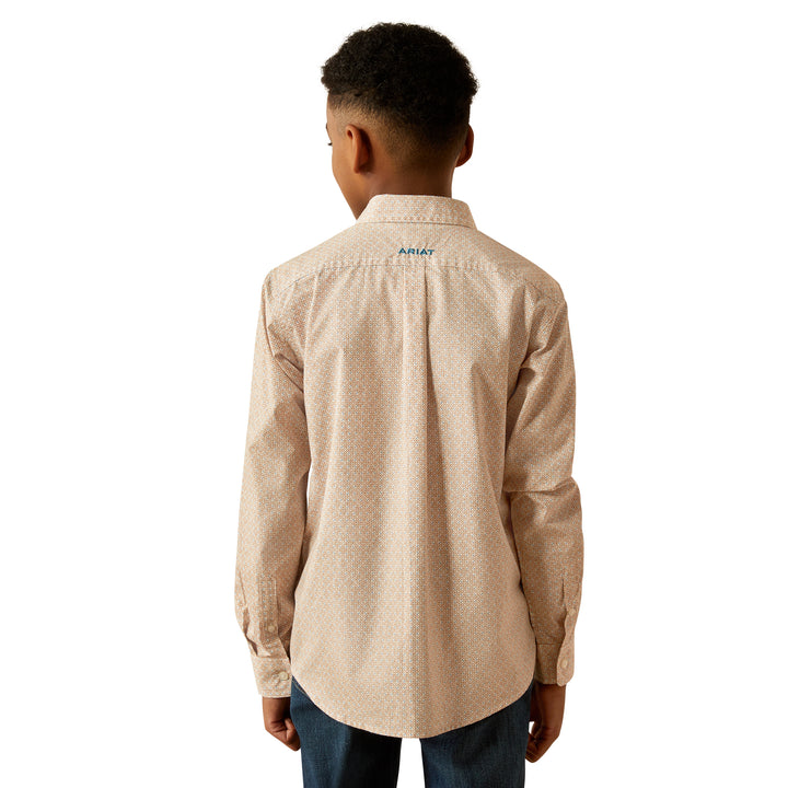 Ariat Boys Johnny Light Brown Long Sleeve Shirt