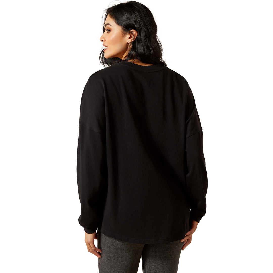 Ariat Womens Saddle Canvas Oversized Long Sleeve T-Shirt
