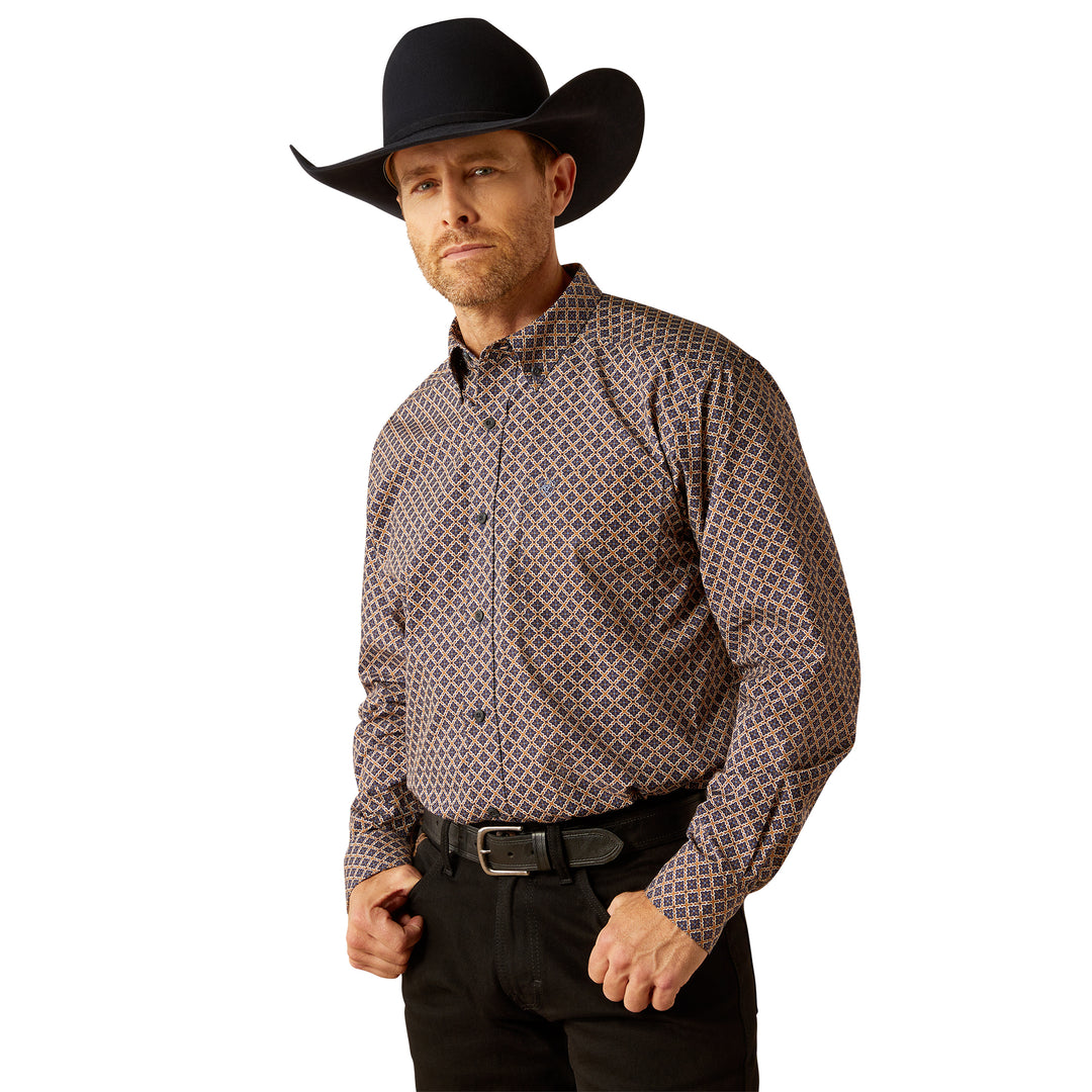 Ariat Mens Navy Crawford Classic Fit Shirt