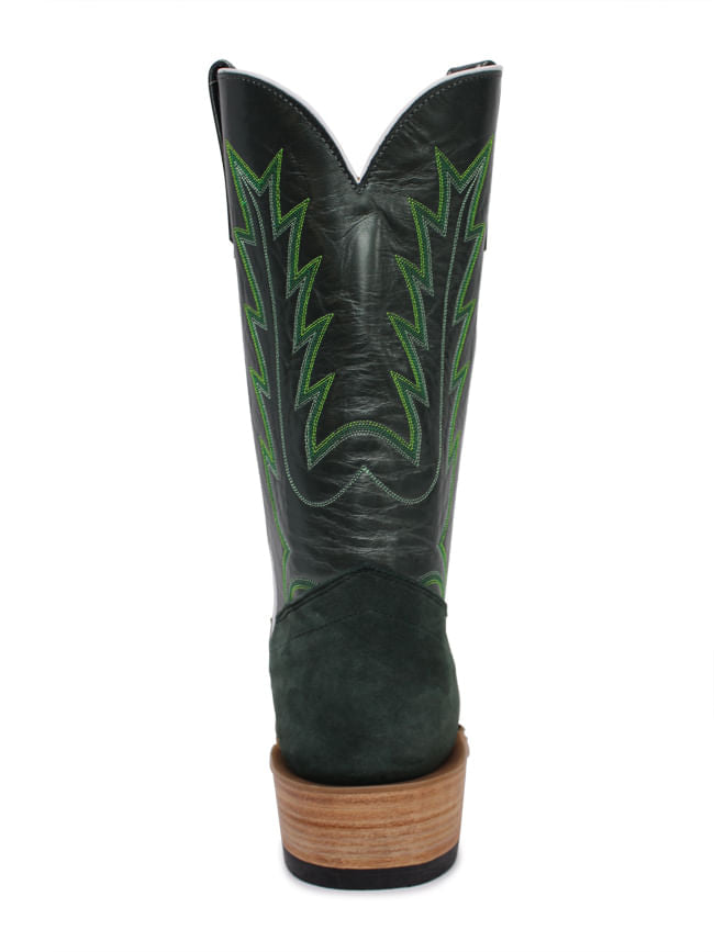 Olathe Mens Green Velvet Suede Boots