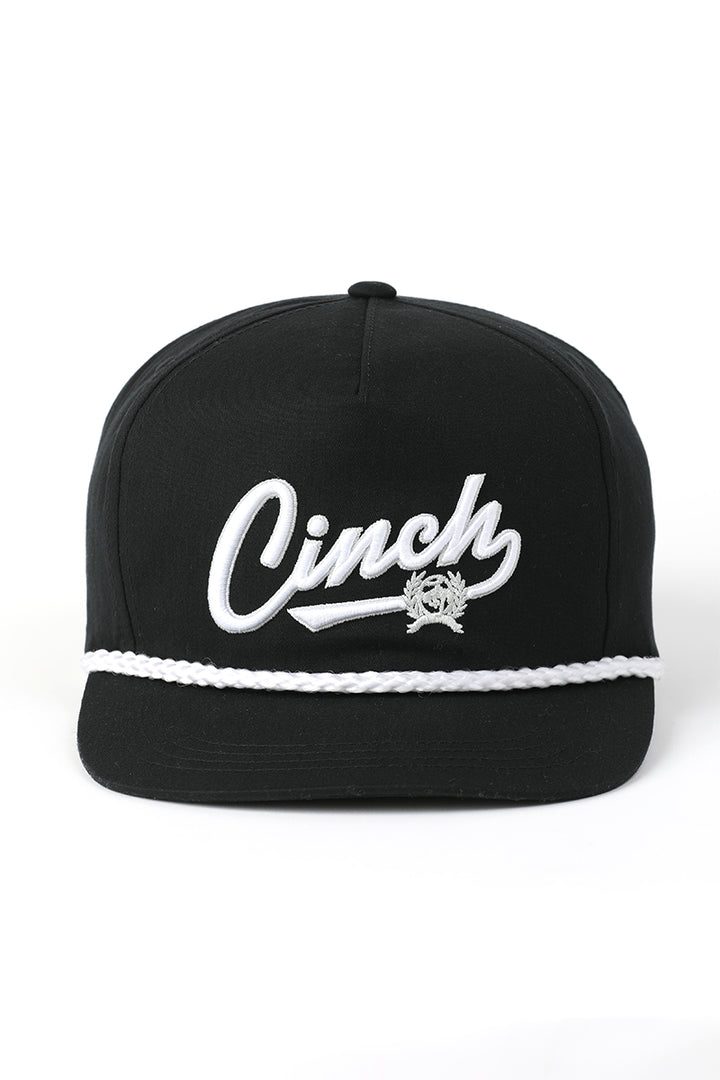 Cinch Mens Black Flexfit Rope Cap