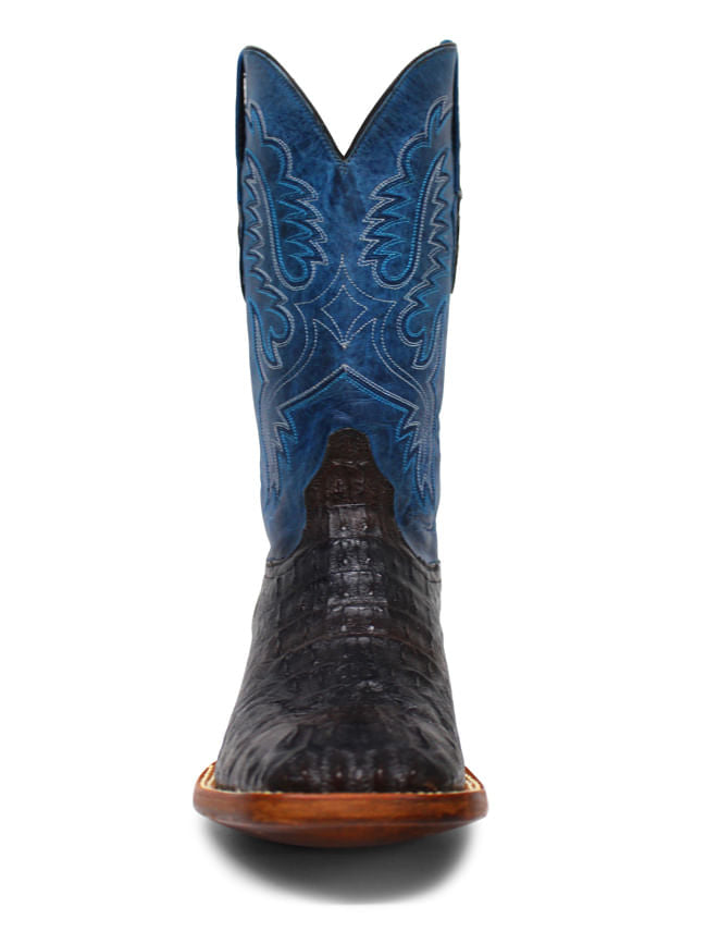 Black Jack Mens Brown Brushoff Caiman Hornback Boots