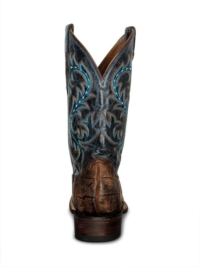 Lucchese Mens Malcolm Brandy Giant Gator Boots