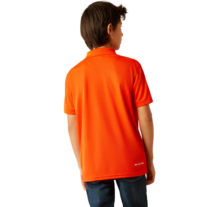 Ariat Boys Bright Orange TEK Polo