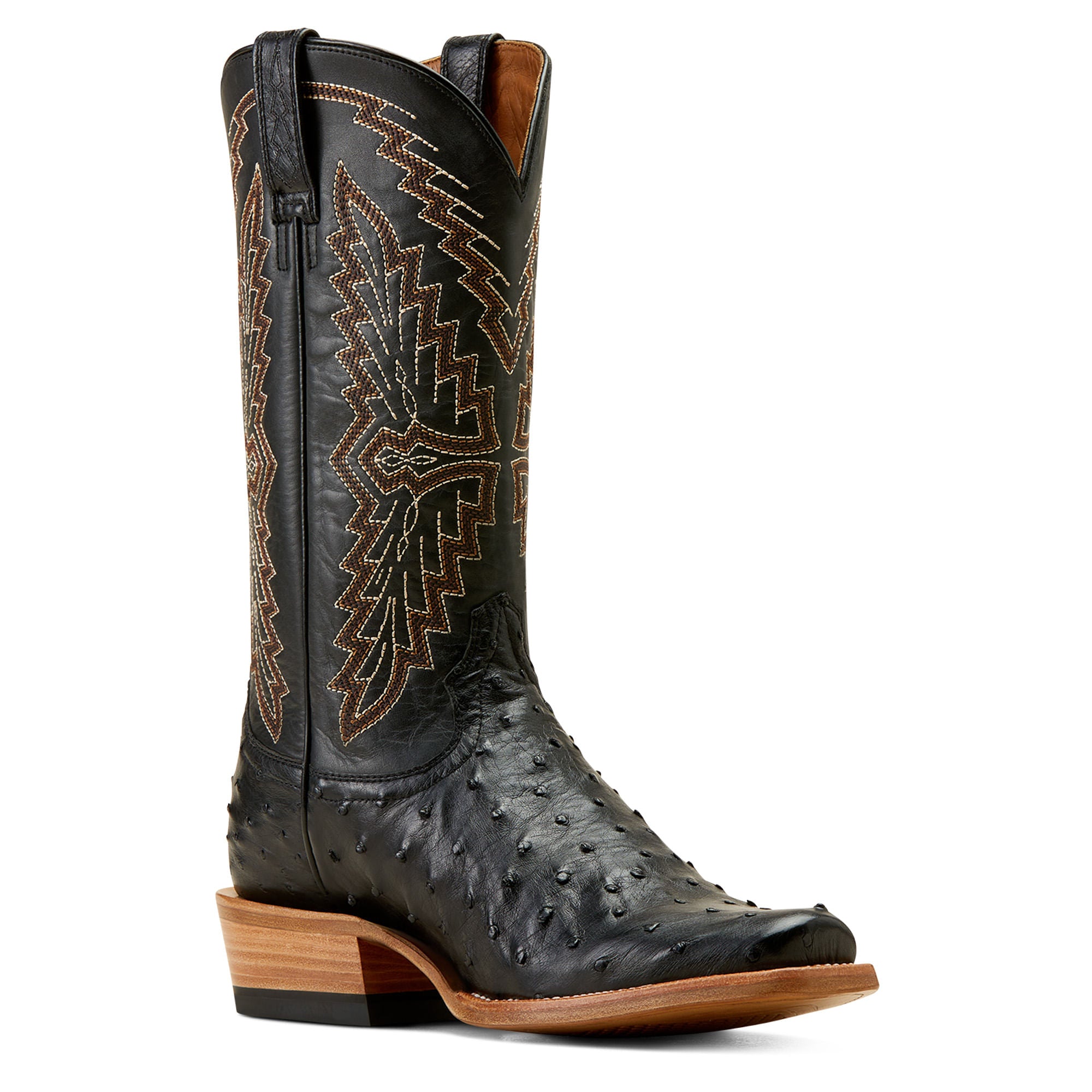 Black full quill ostrich boots online