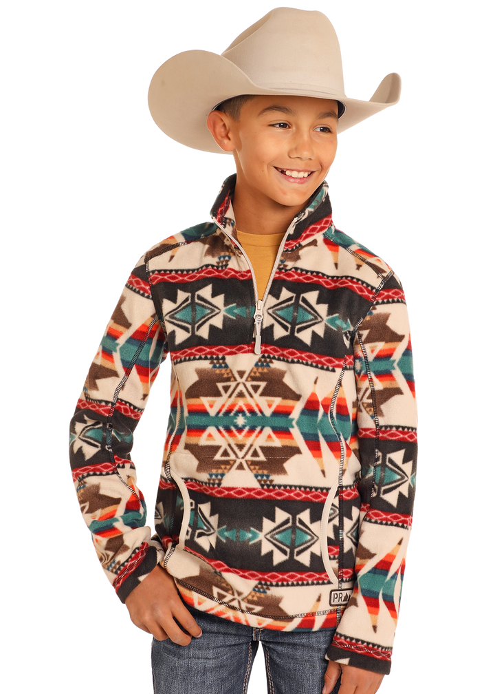 Panhandle Boys Aztec Printed Fleece Pullover