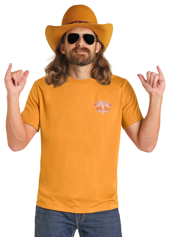 Panhandle Mens Gold Dale Yeah Graphic T-Shirt