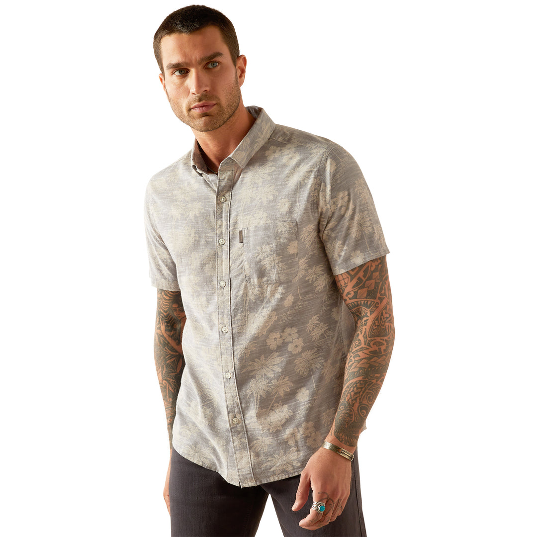 Ariat Mens Grey Morris Modern Fit Shirt