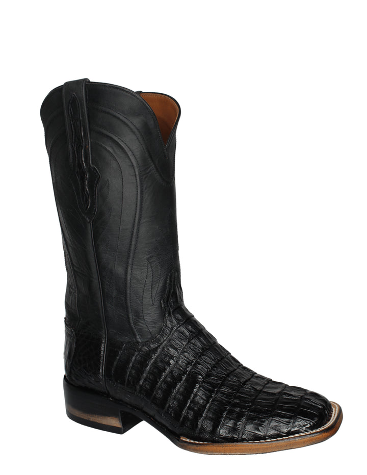 Black Jack Mens Black Caiman Tail Boots