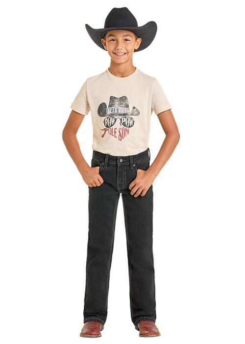 Panhandle Boys Black Bootcut Jeans