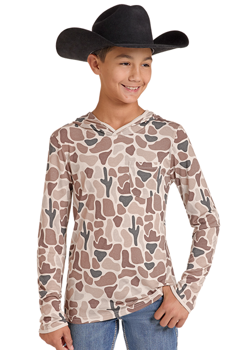 Panhandle Boys Tan Camo Lite Hoodie