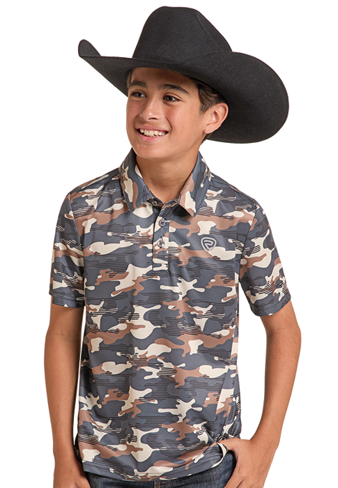 Panhandle Boys Camo Polo