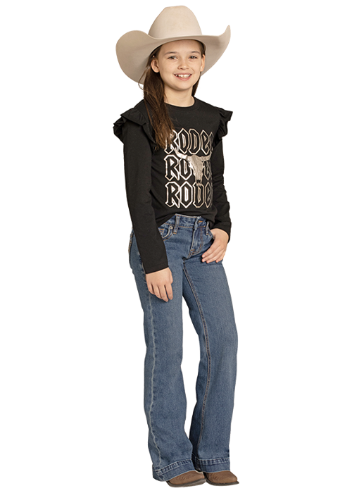 Panhandle Girls Boot Stitch Pocket Trouser Jeans