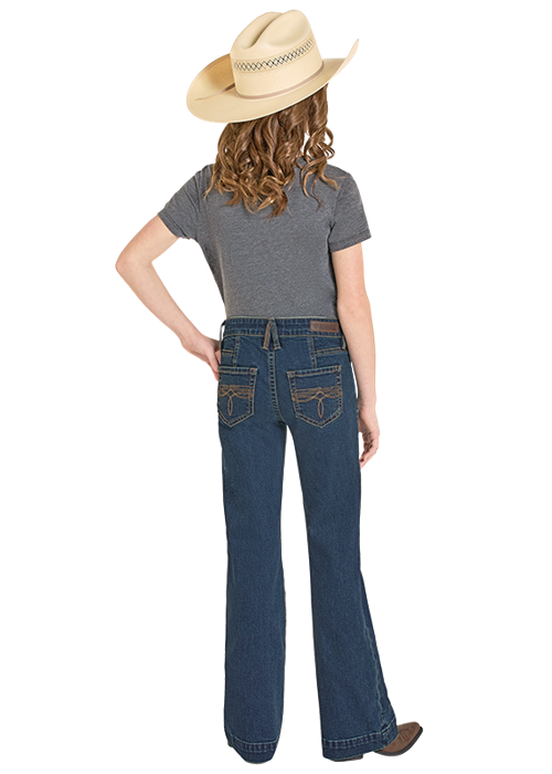 Panhandle Girls Classic Boot Stitch Pocket Trouser Jeans