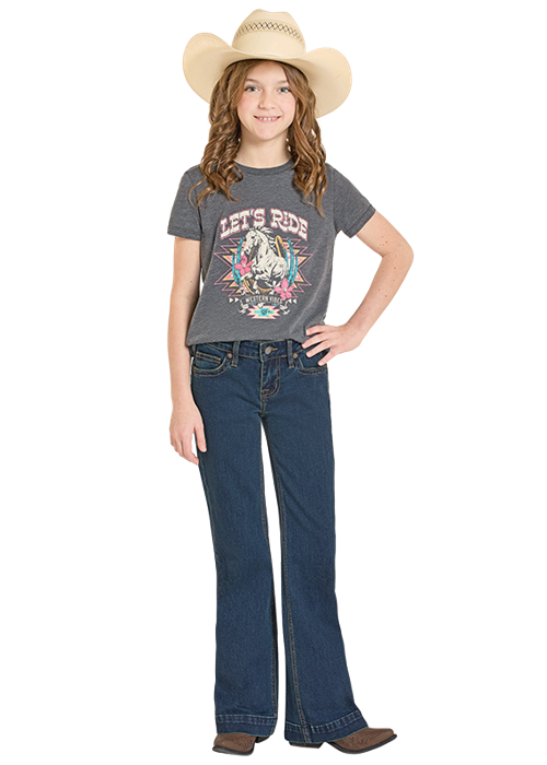 Panhandle Girls Classic Boot Stitch Pocket Trouser Jeans