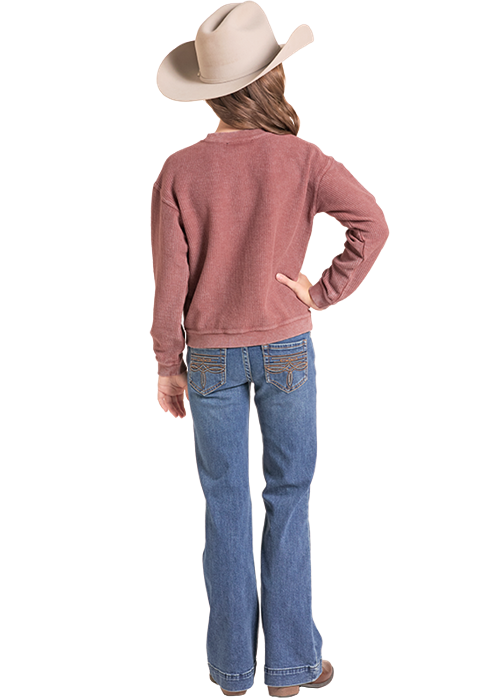 Panhandle Girls Burgundy Graphic Pullover