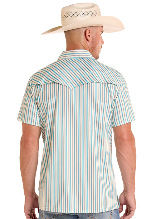 Panhandle Mens Western Stripes Polo