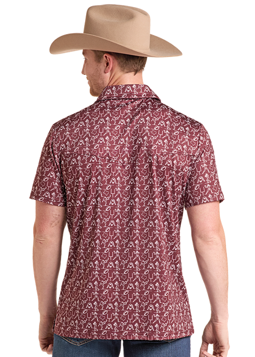 Panhandle Mens College Maroon Gameday Polo