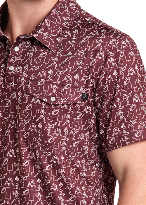 Panhandle Mens College Maroon Gameday Polo