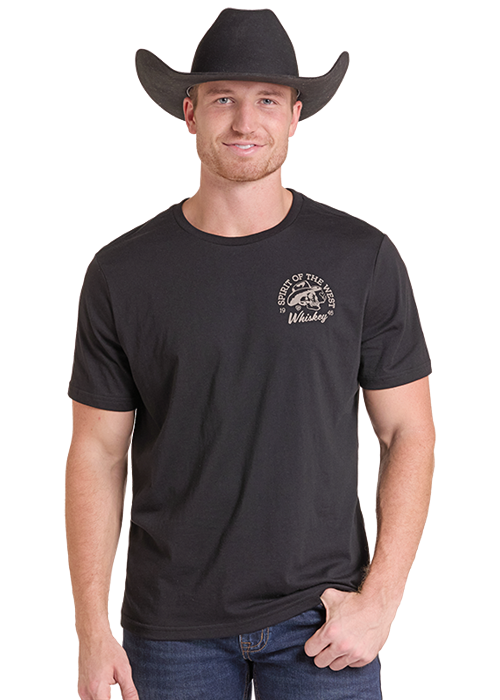 Panhandle Mens Black Whiskey Graphic Tee