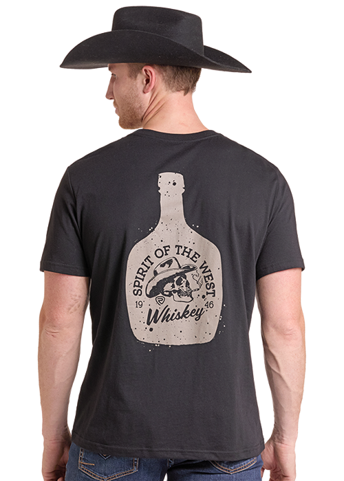 Panhandle Mens Black Whiskey Graphic Tee
