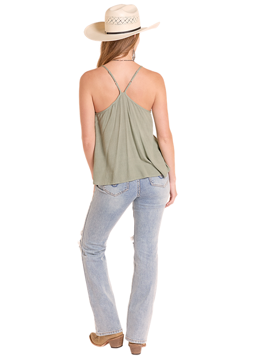 Panhandle Womens Jade Lace Tank Top