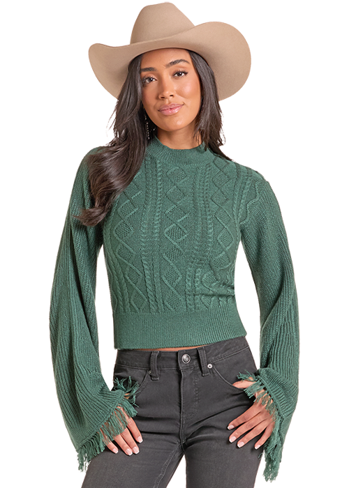 Panhandle Womens Jade Flare Sleeve Sweater