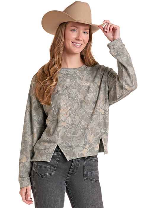 Panhandle Womens Tree Camo Sweatshirt