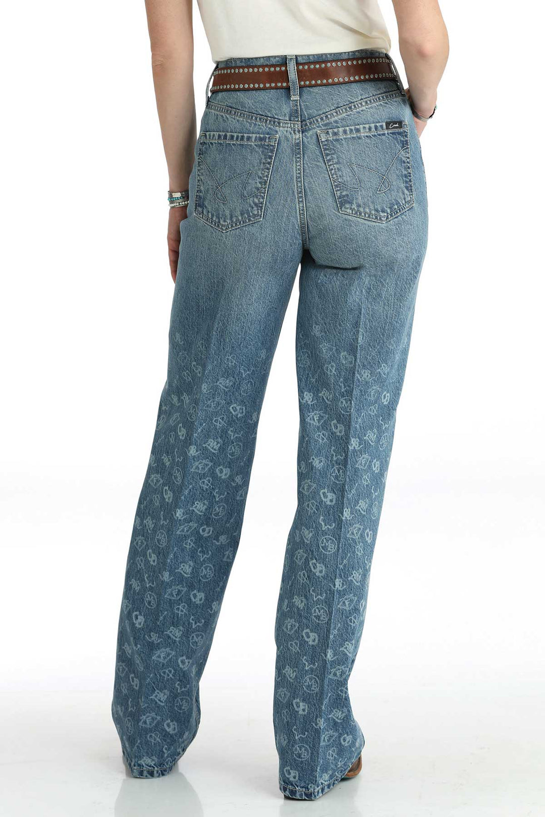 Cinch Womens Casey Medium Stone Wide Leg Jeans