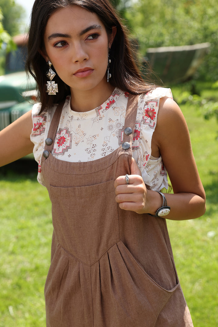 Cinch Womens Brown Jumpsuit