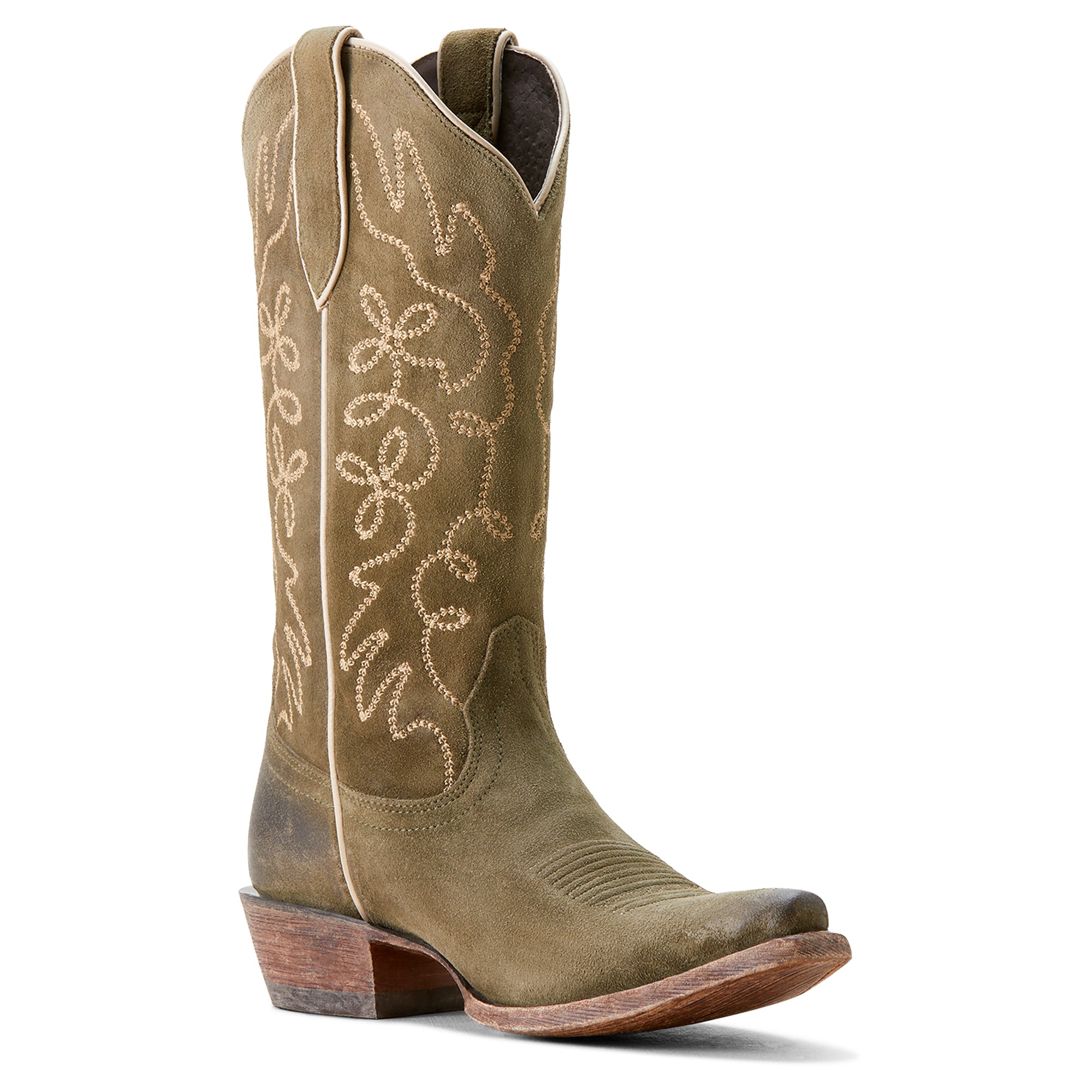 Ariat Womens Jukebox Olive Suede Boots Texas Boot Company