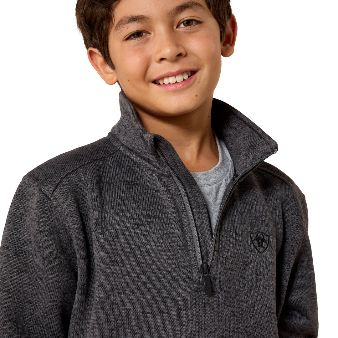 Ariat Boys Grey 1/4 Zip Sweater