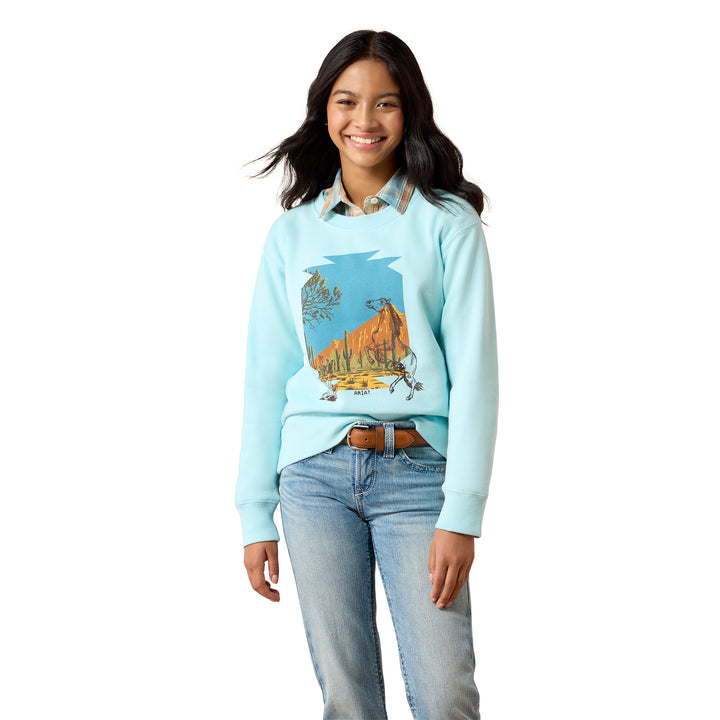 Ariat Girls Stallion Crew Sweatshirt
