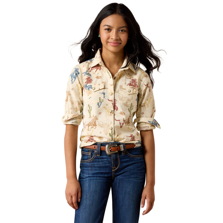 Ariat Girls Ranch Tale Western Snap Shirt