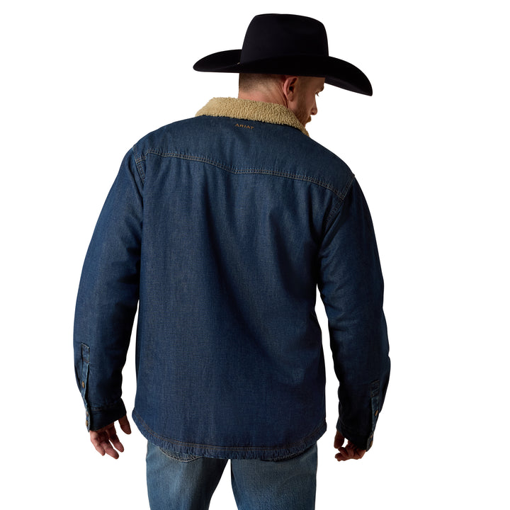 Ariat Mens Sherpa Lined Denim Shirt Jacket