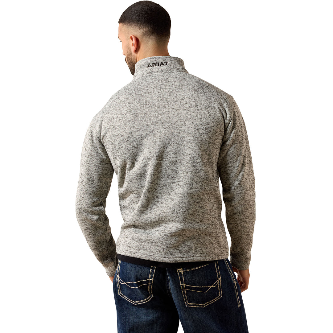 Ariat Mens Grey Caldwell 1/4 Zip Sweater