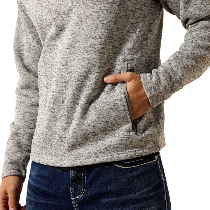 Ariat Mens Grey Caldwell 1/4 Zip Sweater