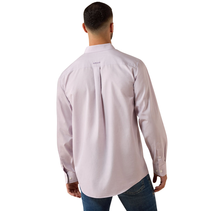 Ariat Mens Solid Purple Classic Fit Long Sleeve Shirt