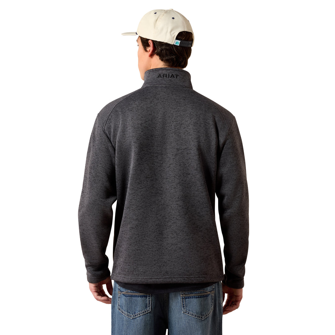 Ariat Mens Dark Grey Caldwell 1/4 Zip Sweater