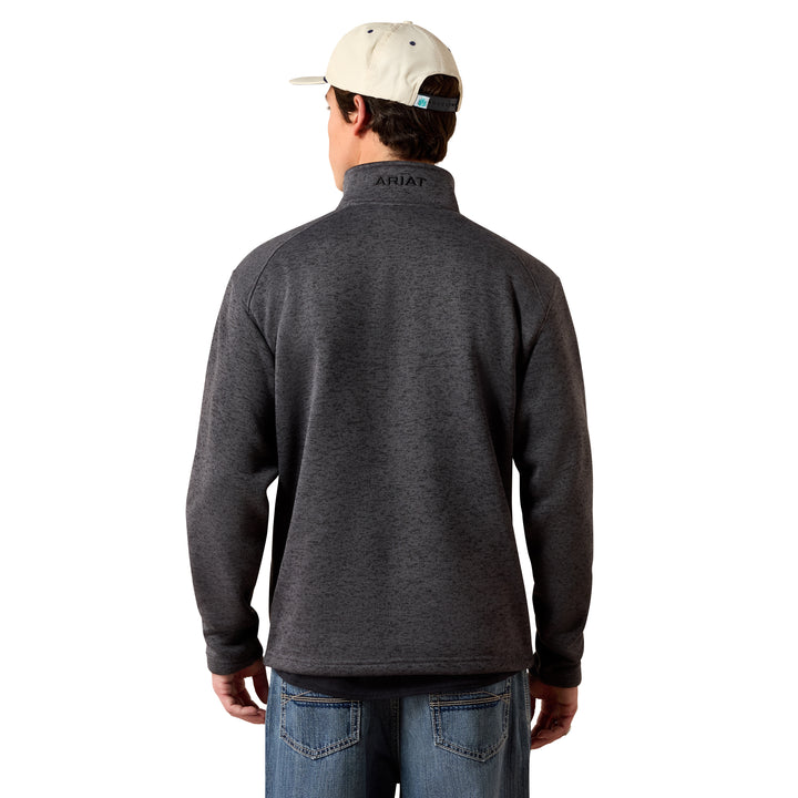 Ariat Mens Dark Grey Caldwell 1/4 Zip Sweater