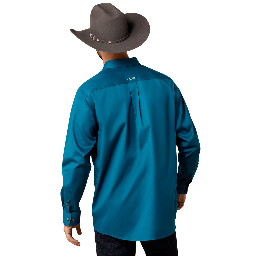 Ariat Mens Blue Team Logo Twill Classic Fit Shirt