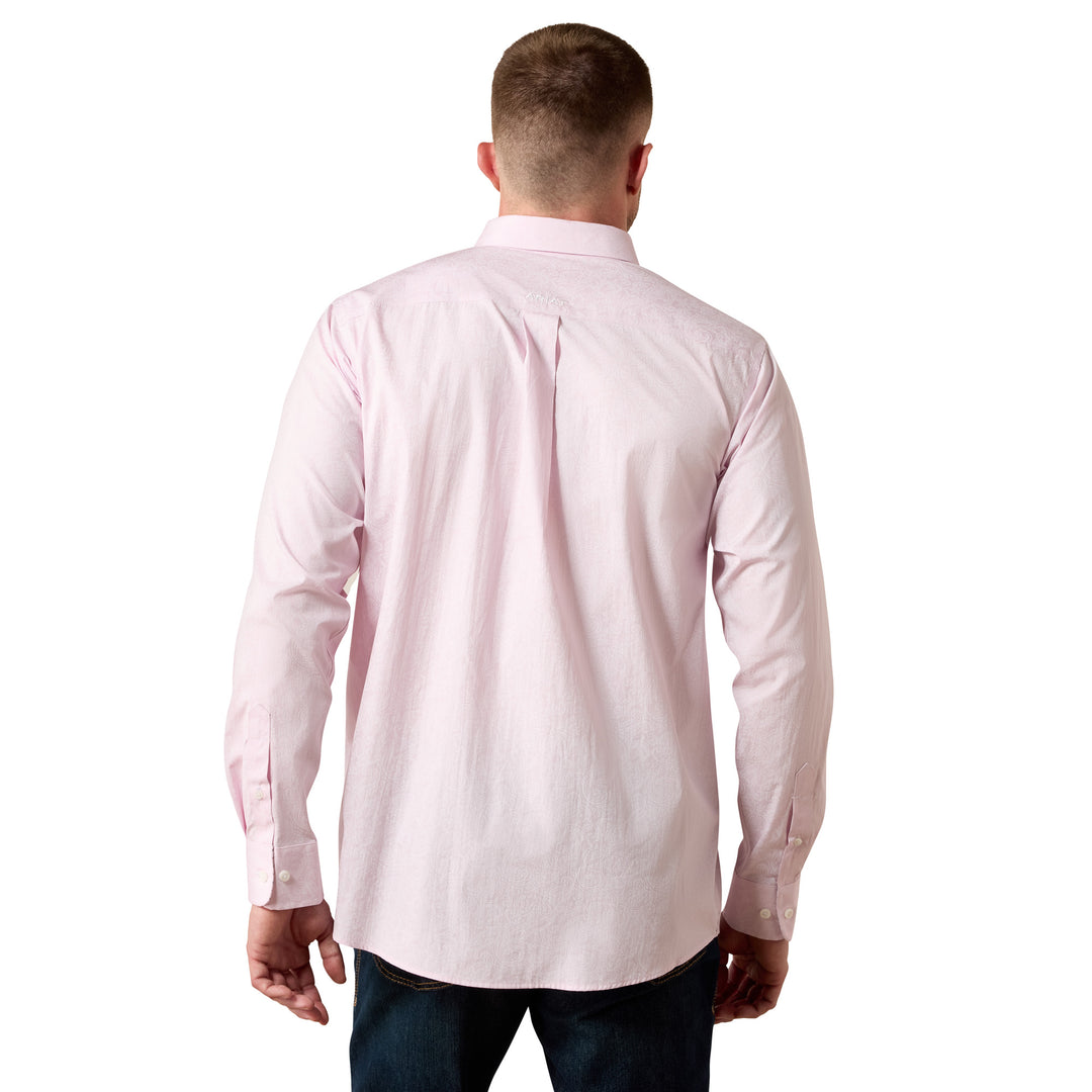 Ariat Mens Pink Classic Fit Long Sleeve Shirt