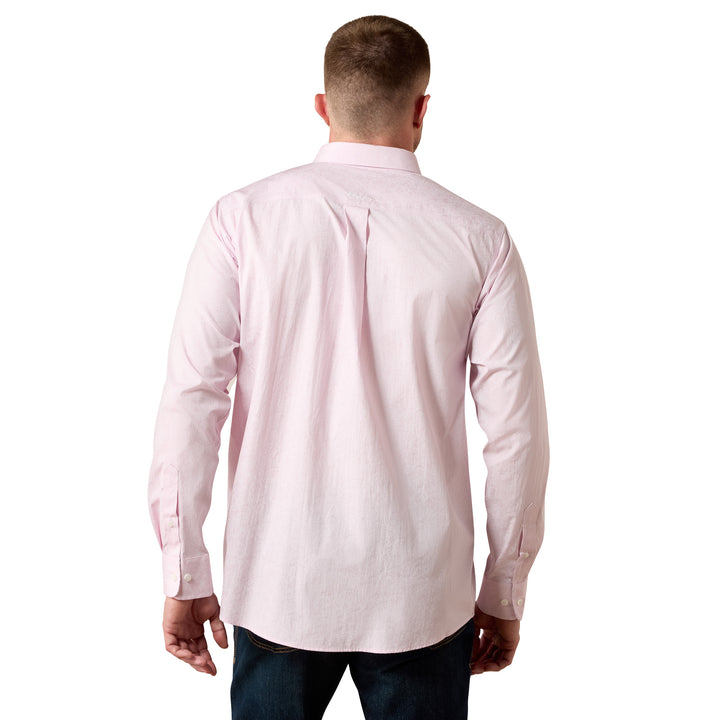 Ariat Mens Pink Classic Fit Long Sleeve Shirt