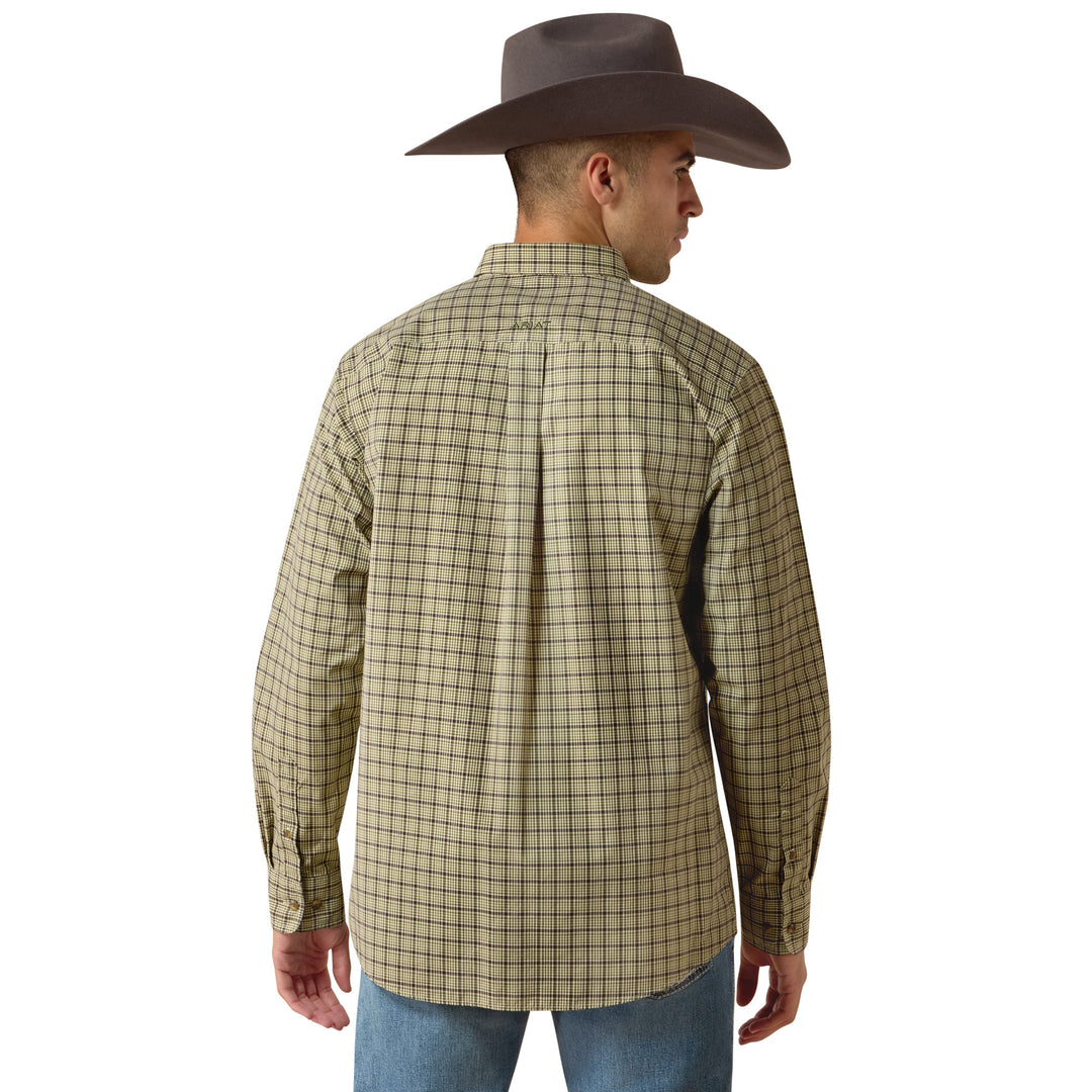 Ariat Mens Green Plaid Jiles Classic Fit Long Sleeve Shirt