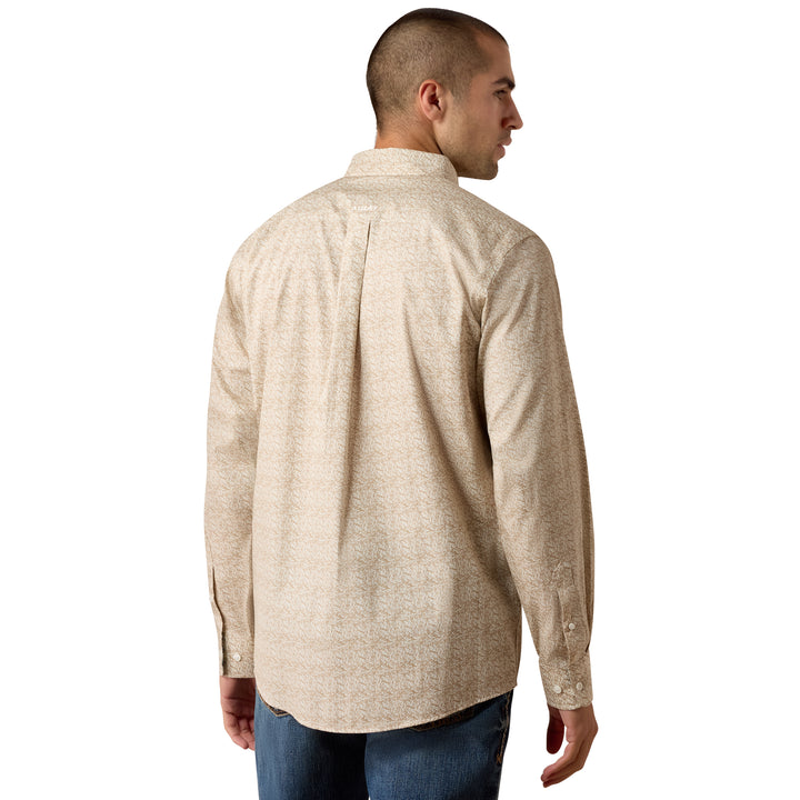 Ariat Mens Tan Wrinkle Free Bartlet Classic Fit Shirt