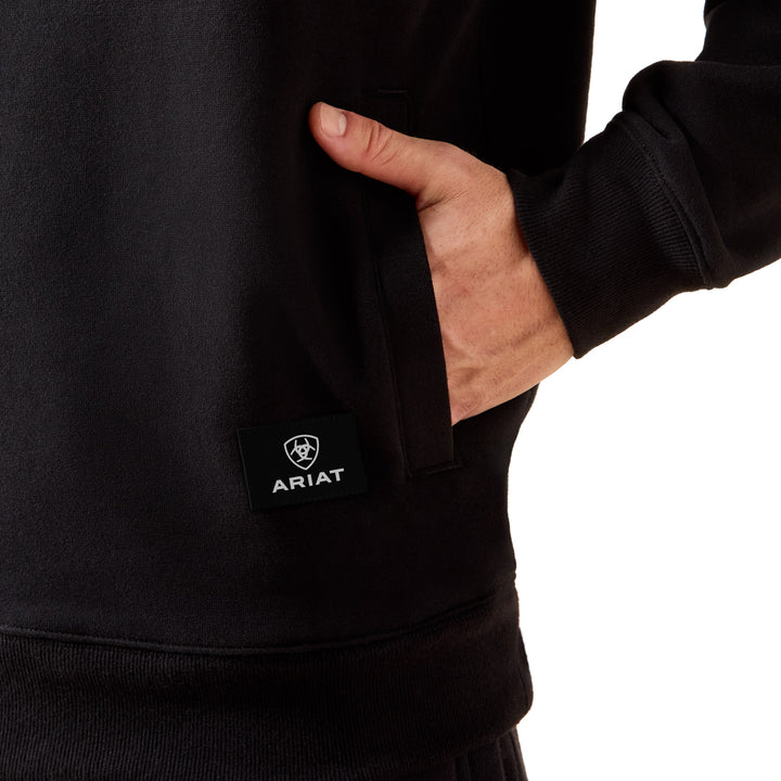 Ariat Mens Black Core 1/4 Zip Sweatshirt