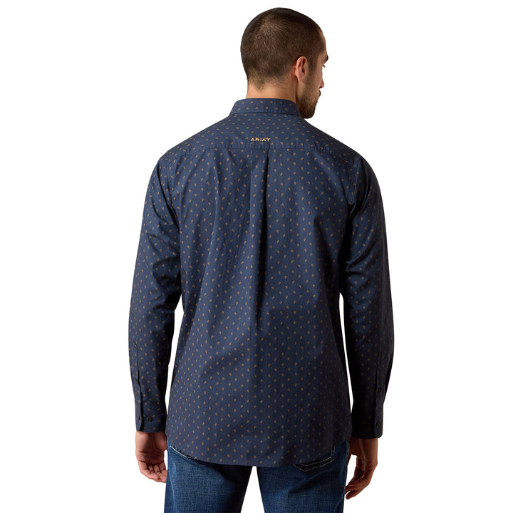 Ariat Mens Navy Canyon Classic Fit Long Sleeve Shirt